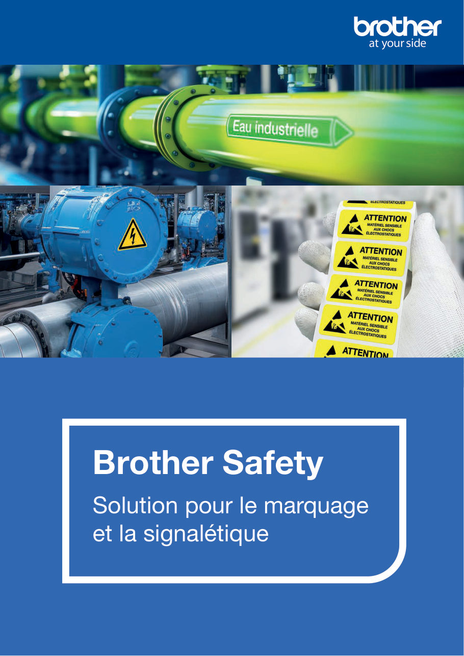 Couverture de la brochure Brother Safety : solution pour le marquage et la signalétique