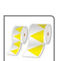Rouleaux d’étiquettes triangles de danger jaunes