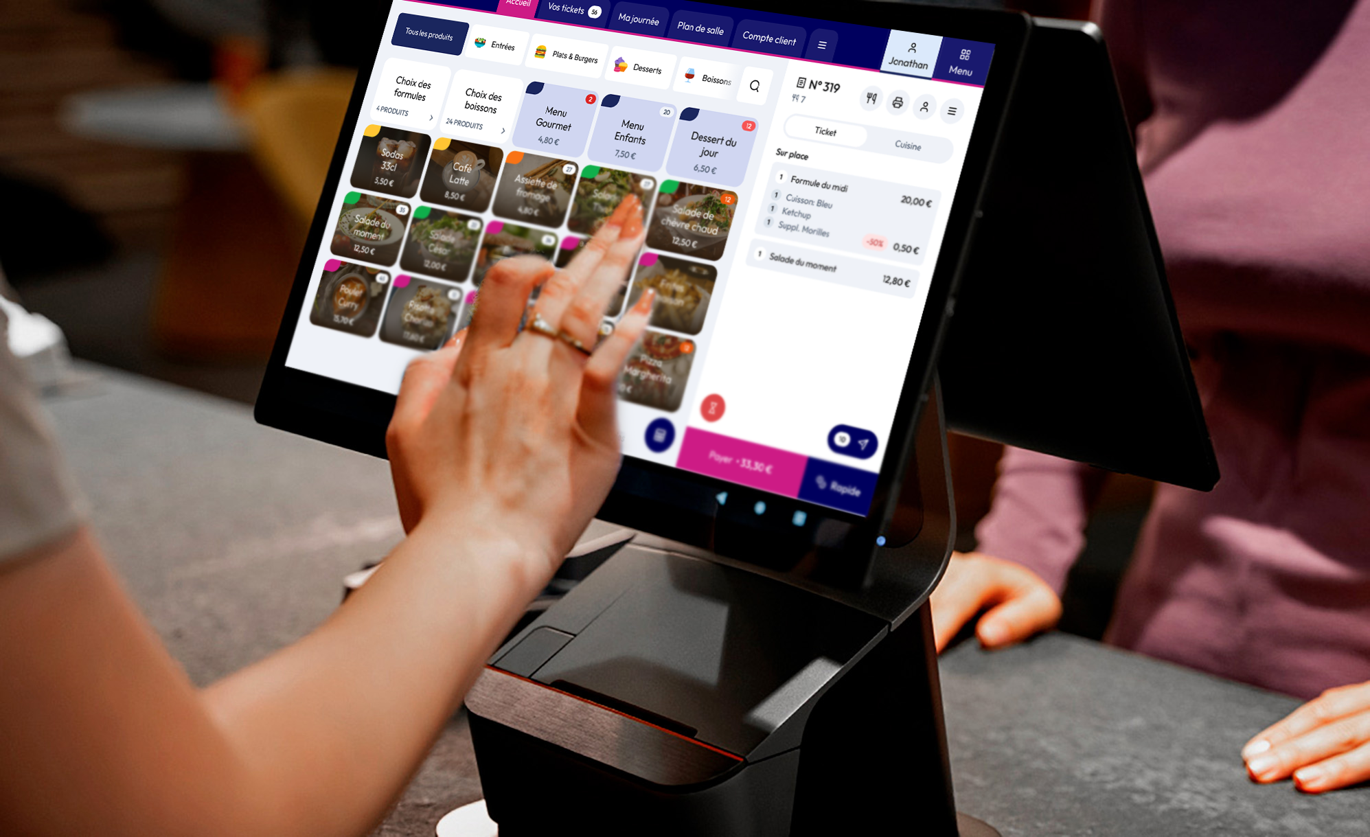 Pack caisse Atillasoft avec interface à l'écran