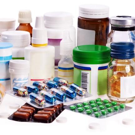Flacons et blisters pharmaceutiques étiquetés